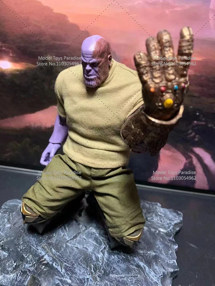 1/12 Man Soldier Tight Round Neck Pullover Short Sleeve Work Fifth Pants Thanos Clothes Fit 7inch ML Action Figure Body