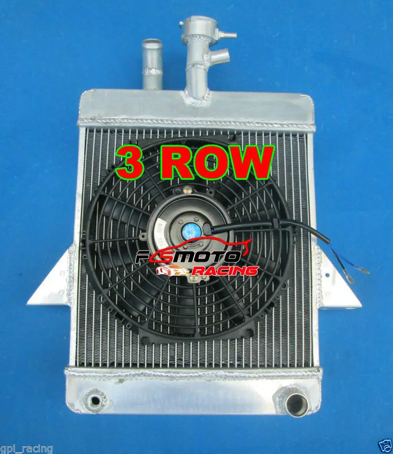 For 1966-1973 GT6 Triumph Manual 67 68 69 70 71 72 Aluminum Racing Radiator+Fan