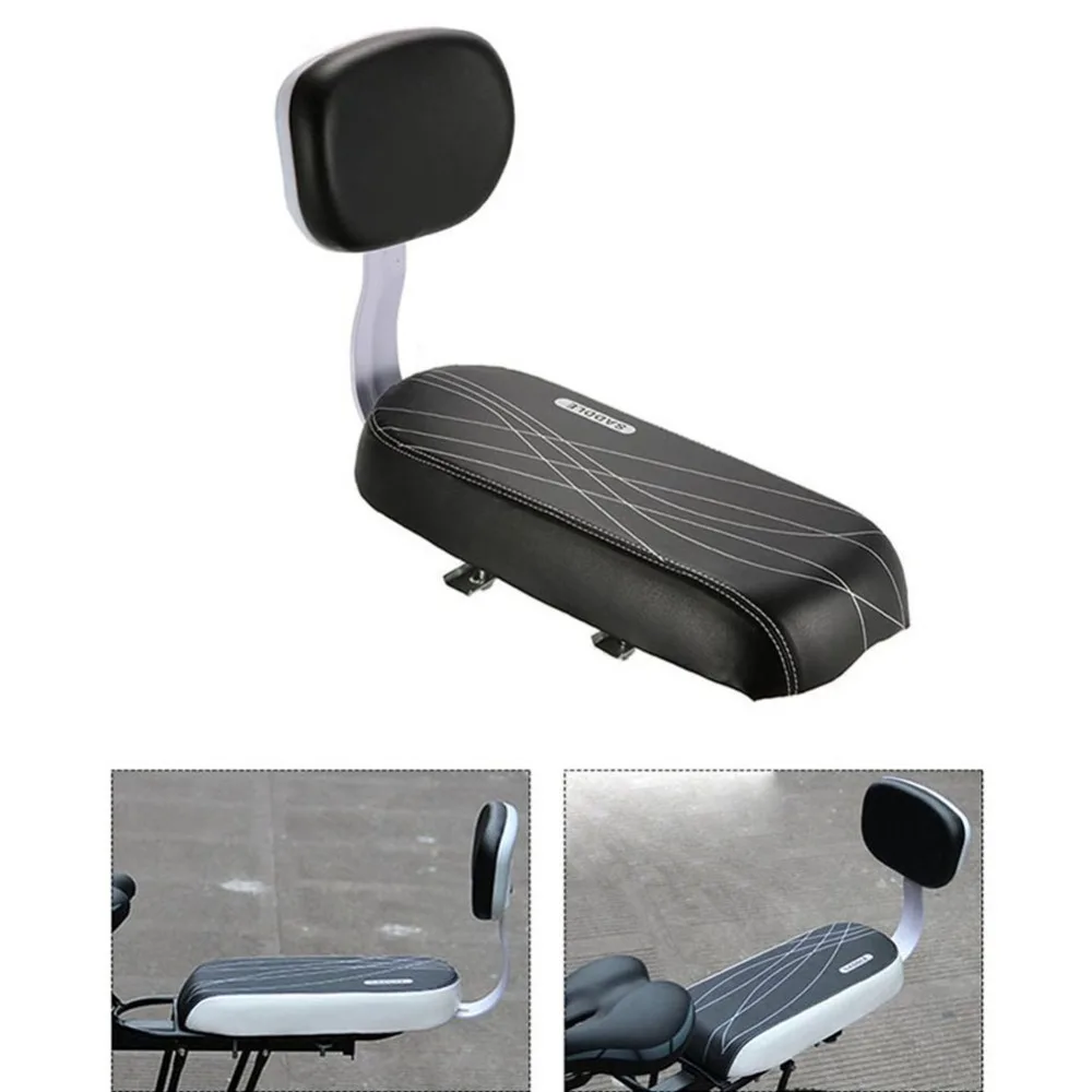 

PU Leather Bike Seat Cushion Shock Absorb with Backrest Bicycle Back Seat Waterproof Soft Mountain Bike Cushion