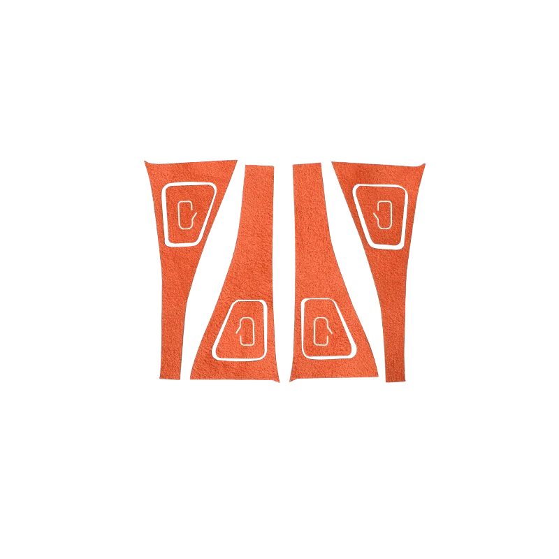 테슬라 모델 3 (2019-2022) / 모델 Y (2019~) 차량 도어 스위치 버튼 스크래치 방지 트림 스티커 인테리어 액세서리용 최고급 스웨이드 썸네일 4