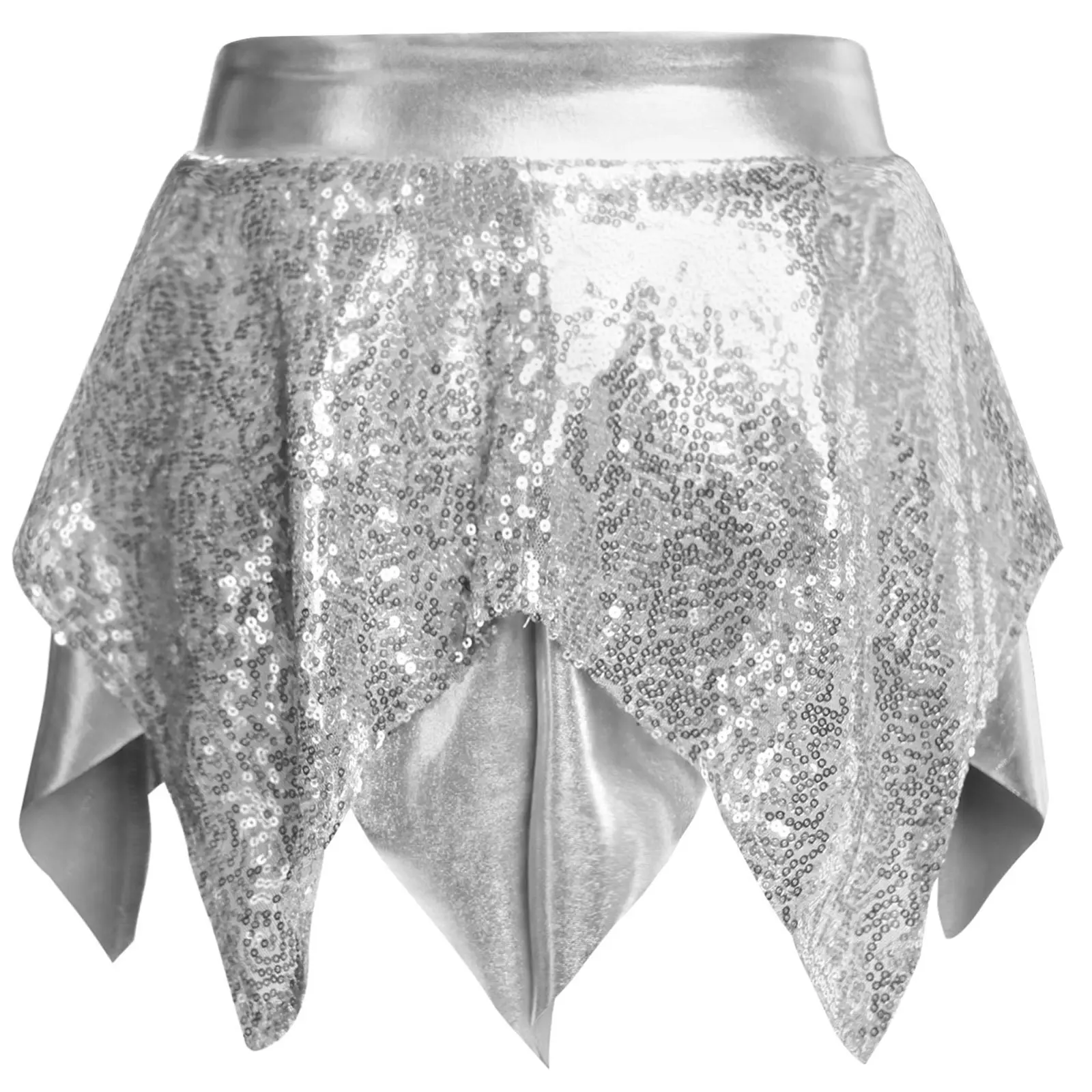Glänzende Mädchen Rhythmische Gymnastik Jazz Dance Performance Kostüm Pailletten Crop Top Röcke Athletische Activewear Ballett Tanz Outfits – Detail 21