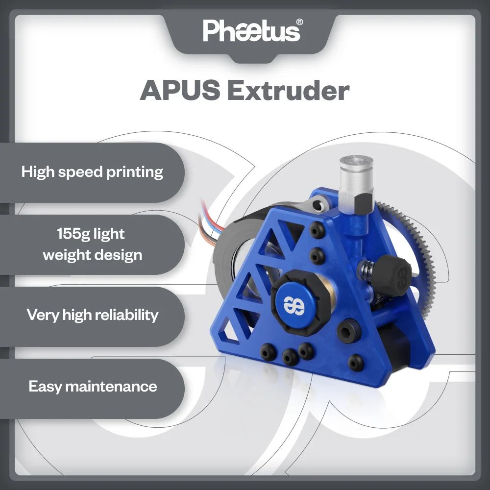 Phaetus APUS Extruder 3D Printer Hardened Steel Gear Reduction Extruder For Voron Creality 3D Printer