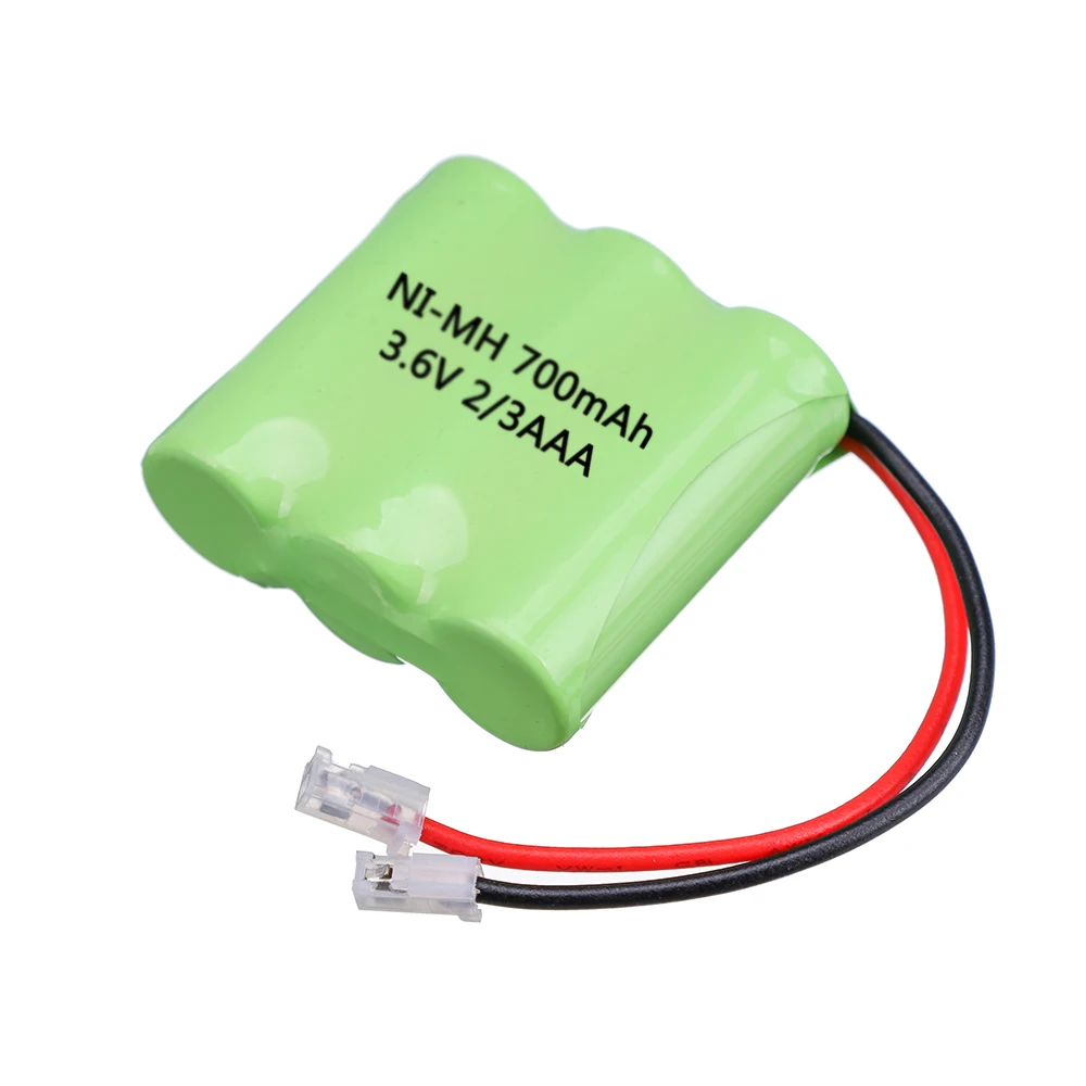 3.6V 700mAh 2/3AAA Rechargeable Ni-MH Battery Pack Group Universal Connectors 700mAh 3*2/3AAA Cells for cordless phone battery