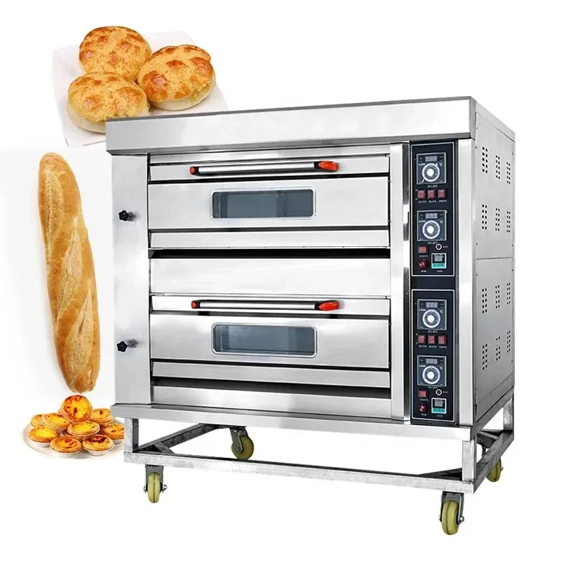 

YG Mobile Double Deck Wall Bake Cake Bread Big Size Luxury Gas Electric Food Pizza Oven Single Deck Gas Cake Bread Bake Oven