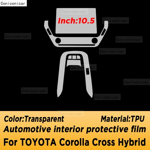 Imagen 2 del producto Para TOYOTA Corolla Cross Hybrid 2022-2025 Panel de navegación pantalla Interior automotriz película protectora de TPU pegatina antiarañazos