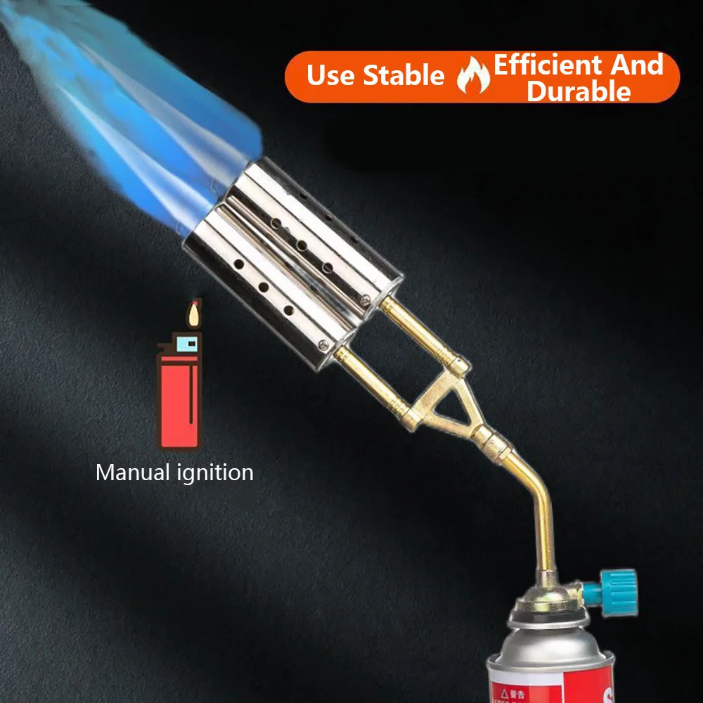 High Quality Stainless Steel Torch 30mm Large Diameter 1500ยฐ High Temperature Portable Multifunction Outdoor Camping Barbecue