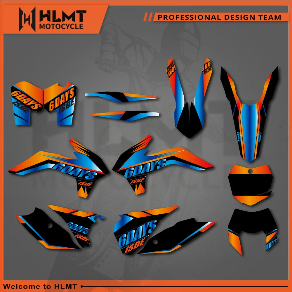 

Для KTM SX SXF SX-F XC XCF XC-F 125 150 200 250 300 350 400 450 2013 2014 2015 HLMT Team фон графические наклейки комплект наклеек