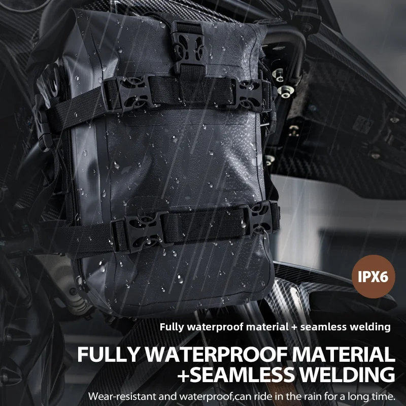 Outdoor quick-release motorcycle gear is waterproofpvcMotorcycle bag, pannier bag, large-capacity cycling off-road crash bar bag