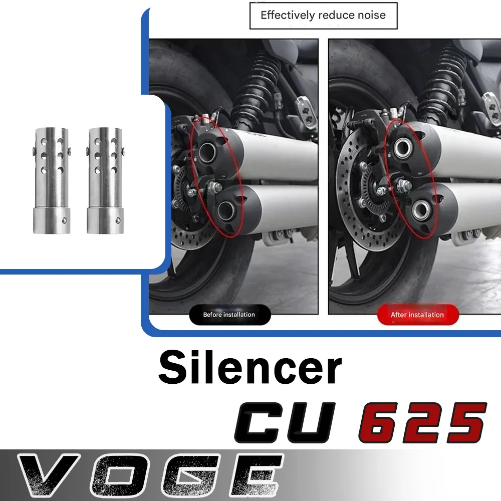 

Для VOGE CU625 voge 625cu выхлопная труба мотоцикла из нержавеющей стали, регулируемая шумоподавляющая заглушка, аксессуары