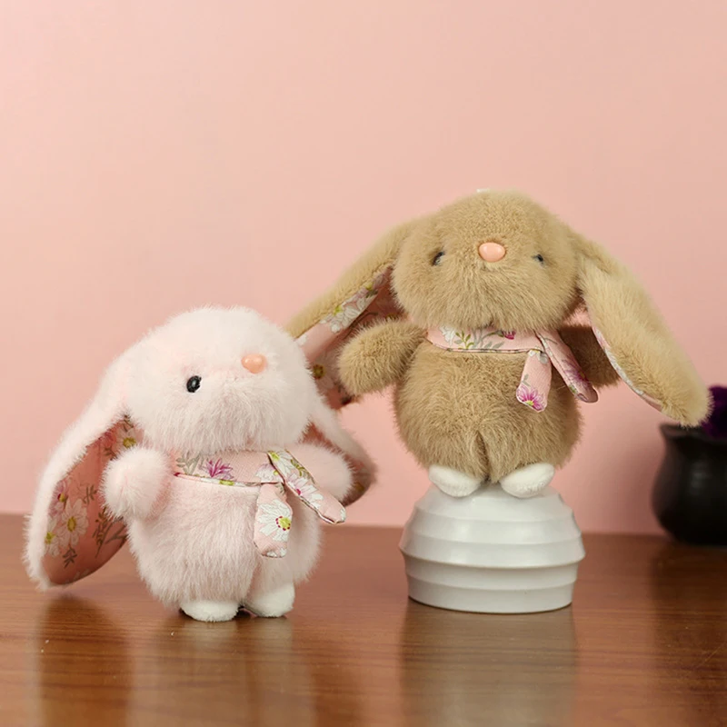 Brinquedo macio de coelho rural encantador, parceiro de dormir infantil, imaginação de desenhos animados, presente ideal para crianças