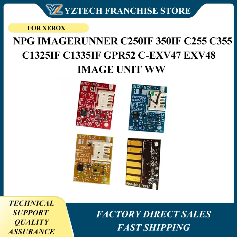 

8 шт. барабанный чип NPG-65 GPR51 для Canon NPG imageRUNNER C250iF 350iF C255 C355 C1325iF C1335iF GPR52 C-EXV47 EXV48 блок изображения WW