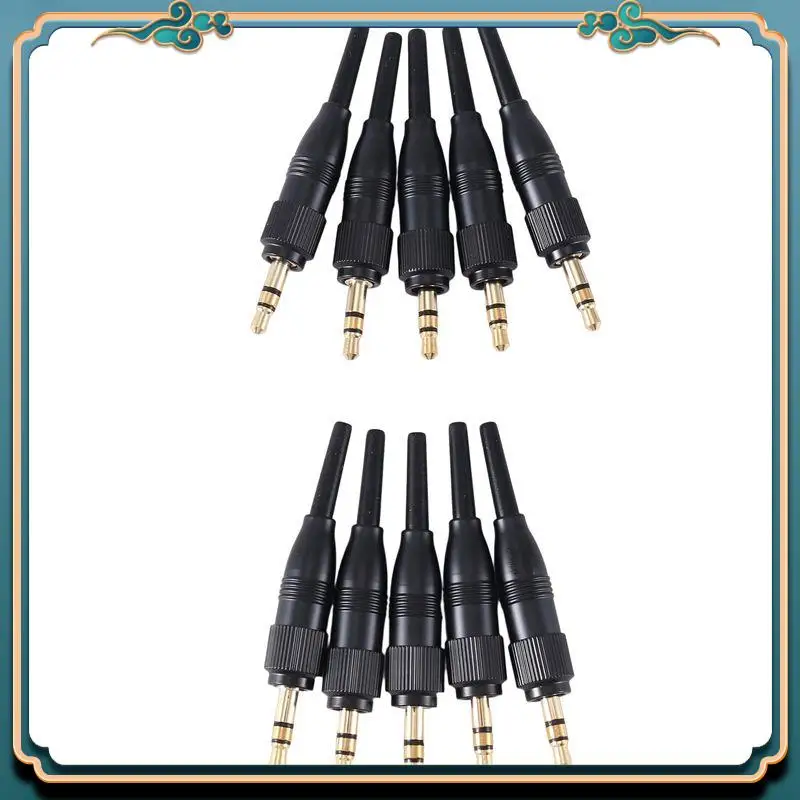 ABJG-10 piezas de conector de audio estéreo de 3.5 mm (1/8 de pulgada) con tornillo de bloqueo para micrófonos Sennheiser y Sony D11/V1/P03, adaptador de repuesto