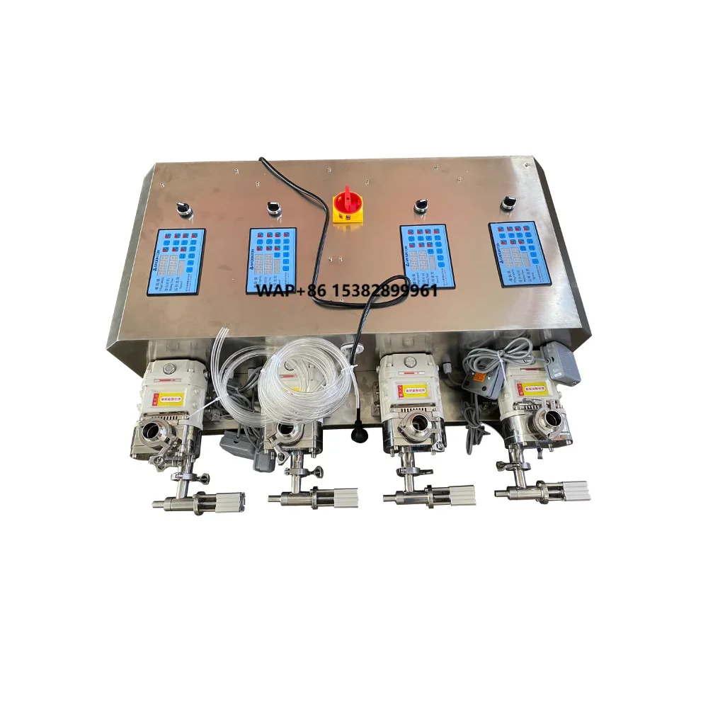 3RP Food Grade 4 Nozzles Filling Machine Stainless Steel Lobe Pump with Liquid Filling Machine