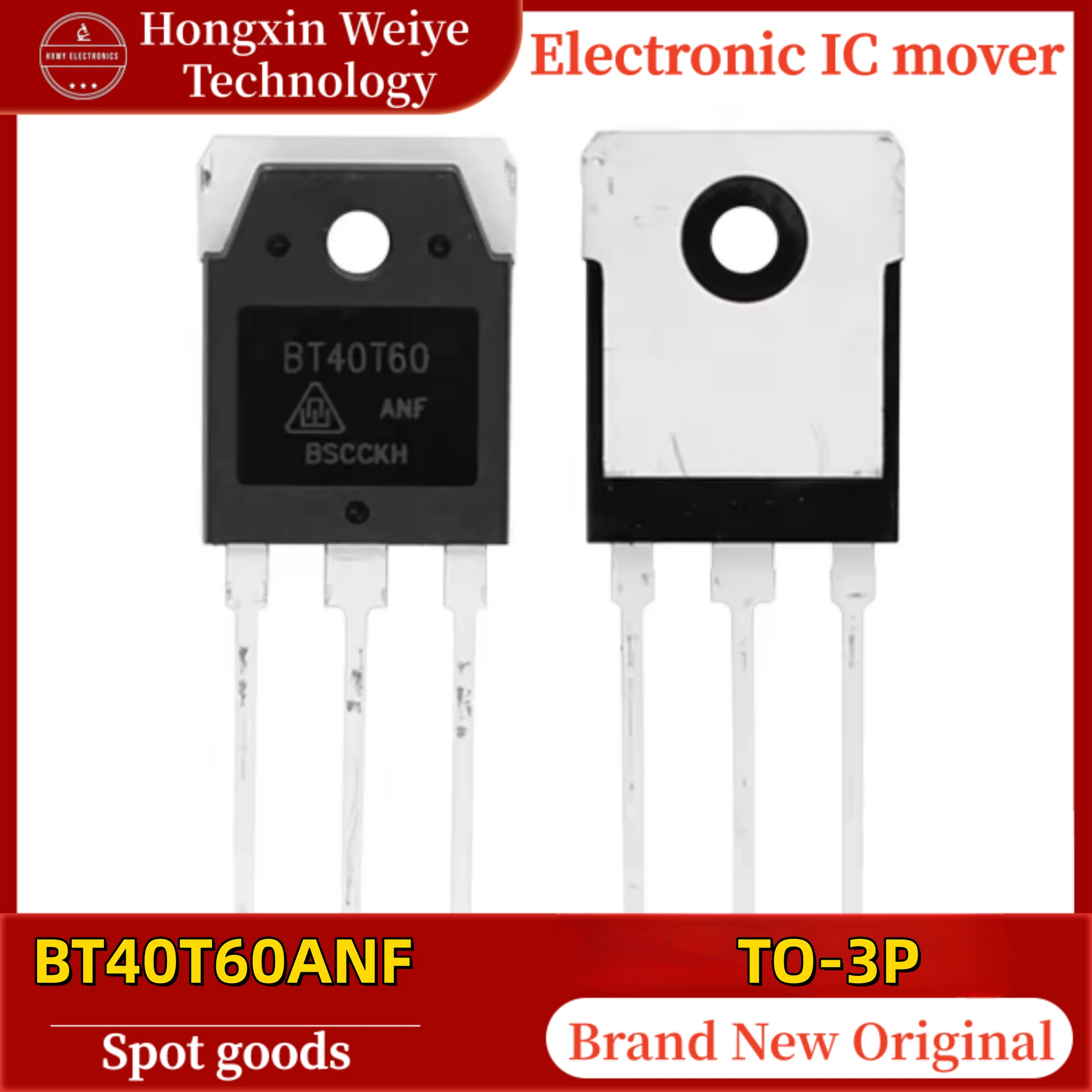 

(10/50 pieces) BT40T60ANF with Silkscreen Mark BT40T60 TO-3P 40A 600V Inverter Welding Machine IGBT Power Transistor IC 100% Ori