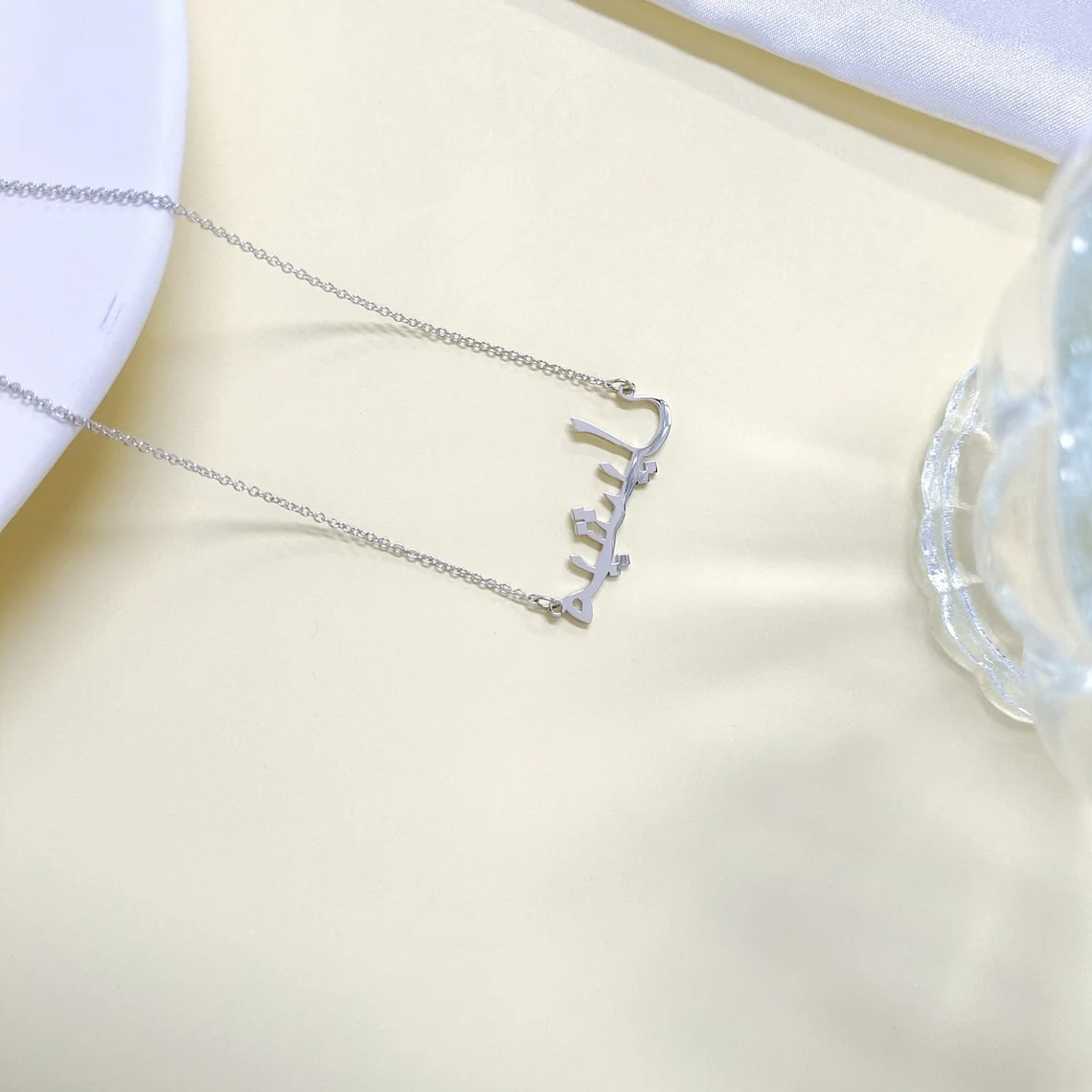 Customized Arabic Name Necklace Personalised Pendant Stainless Steel Jewelry for Women Mama Custom Islamic Eid Christmas Gifts view 4