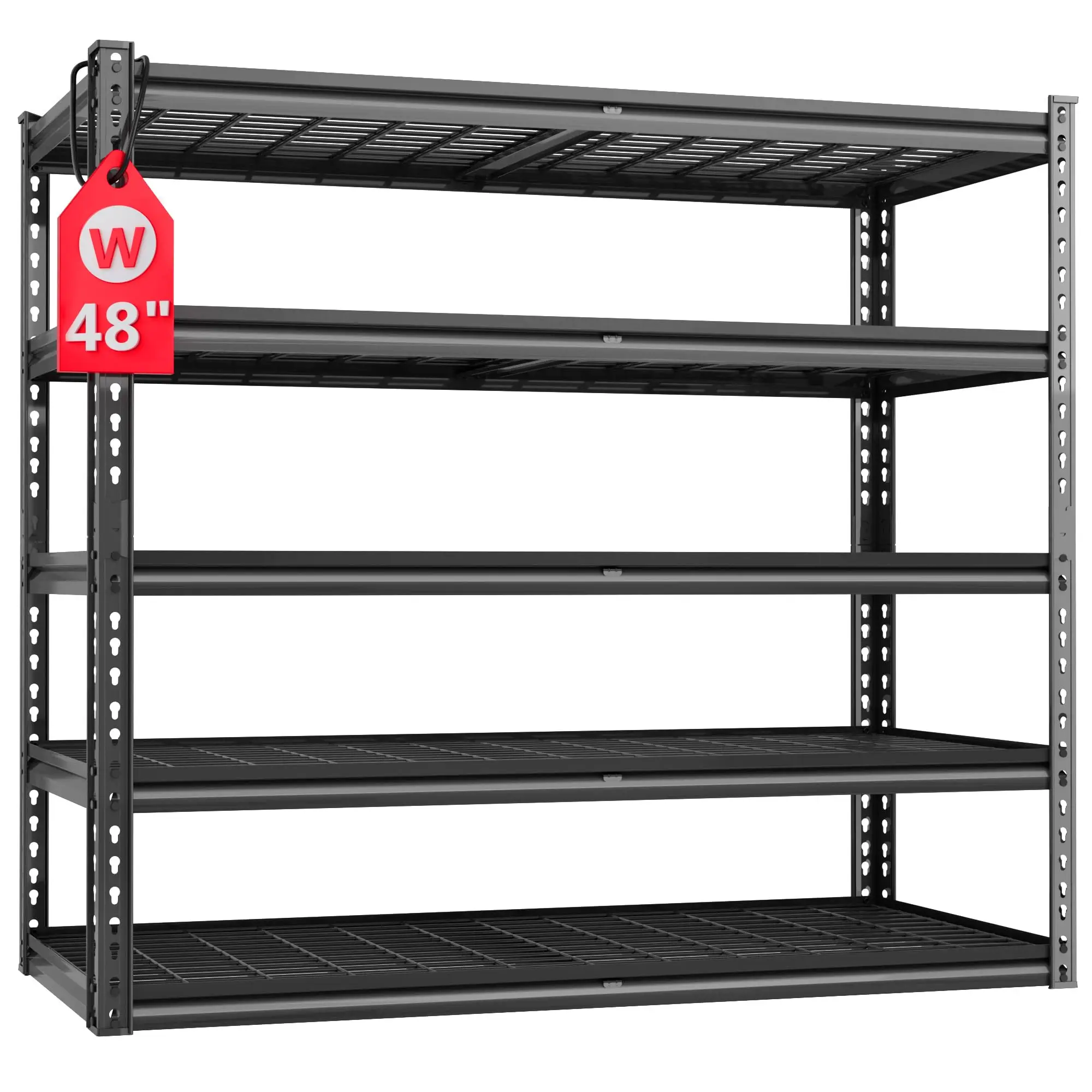 Heavy Duty Garage Storage Shelving, 5-Tier Adjustable Metal Shelving Unit, 3030LBS Load Capacity, 48