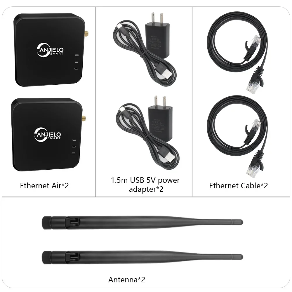 

New Compact WIFI Halow Bridge Wireless Bridge with Wall-penetrating C-type Interface 5dB 1km Long-distance Wireless Extender