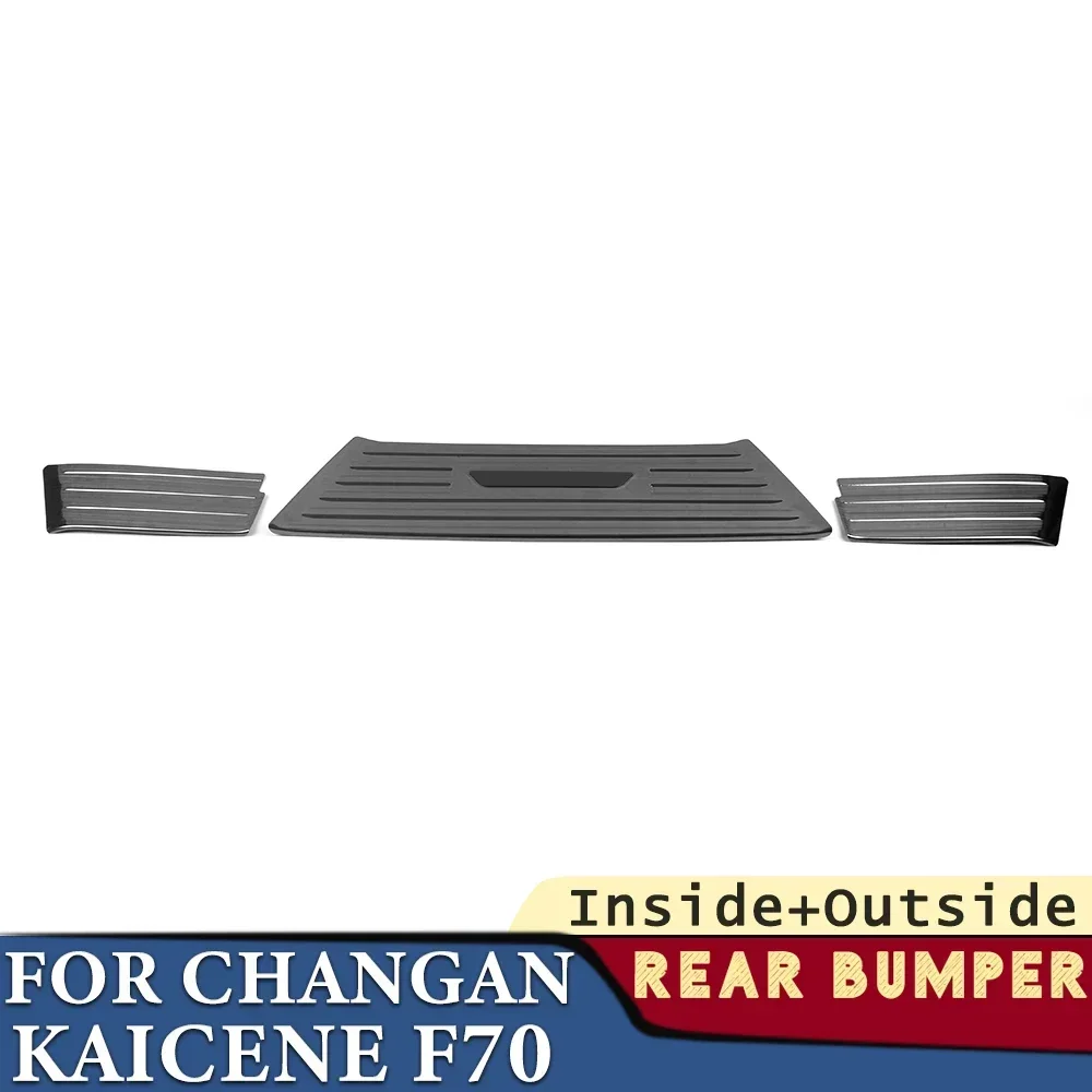 

Trunk Bumper for Changan Kaicene F70 2020-2024 Car Accessories Stainless Rear Fender Protector Pad Cover Sticker Decoration