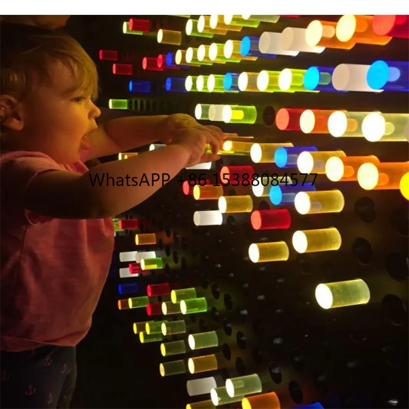 

Bonhong Manufacture Direct Kids Indoor Playground Equipment Wall Mounted Peg Led Game for Sensory Room