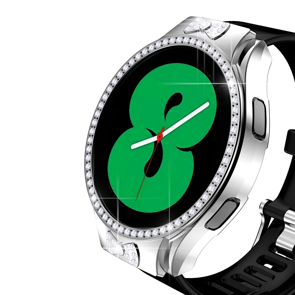 

Блестящий чехол, блестящий чехол для часов, полый корпус, защита для умных часов, хрустальный декор, сменный чехол для ПК, совместимый с часами Samsung