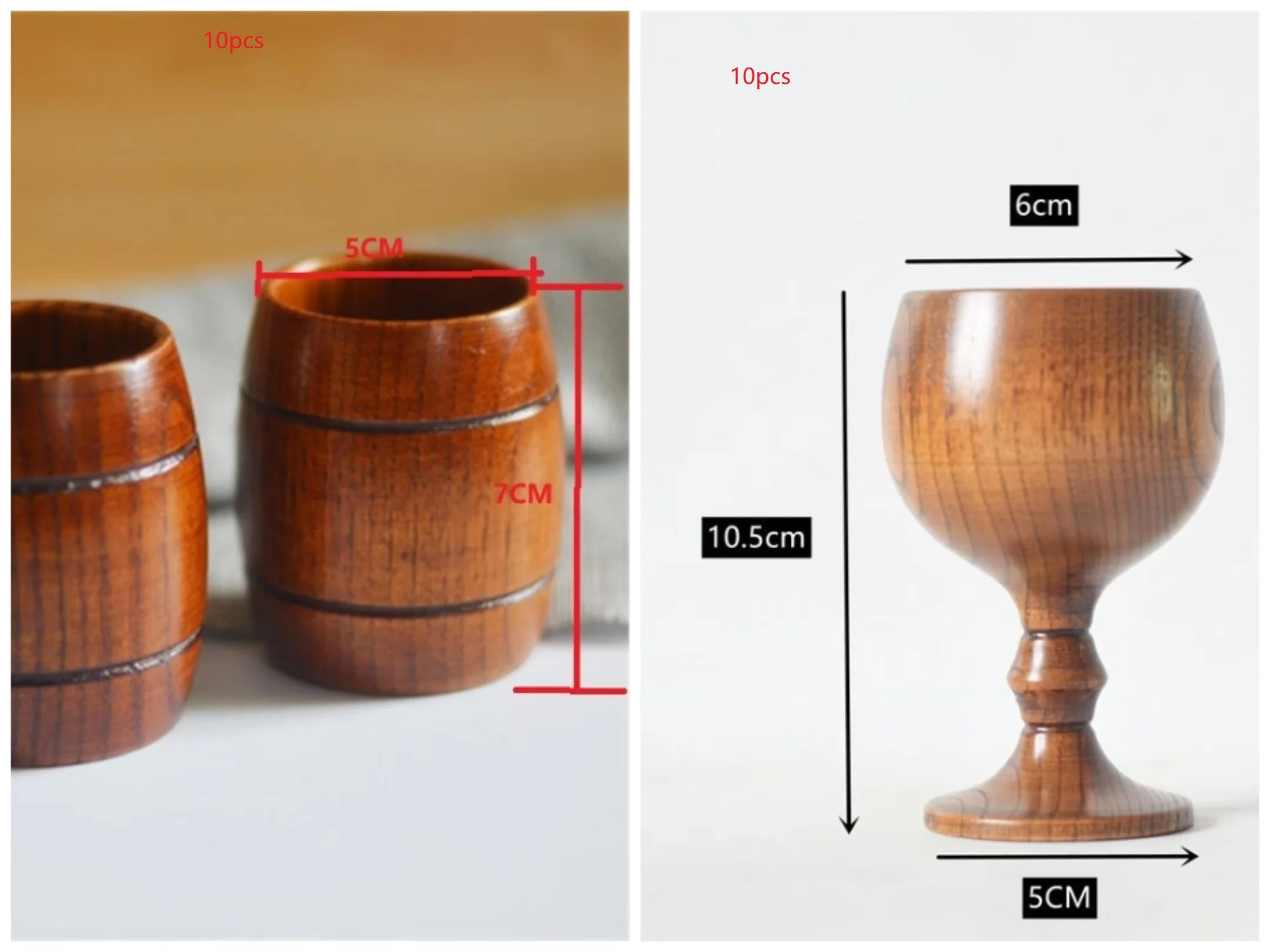 

20pcs Japanese Sour jujube Wood wine glass