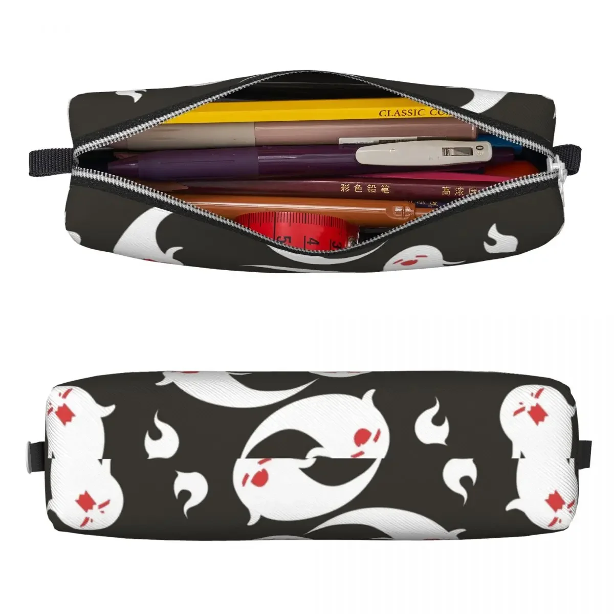 Hu Tao Ghost Genshin Impact Pattern Pencil Cases New Video Game Pen Bags Student Large Storage School Supplies Gift Pencilcases