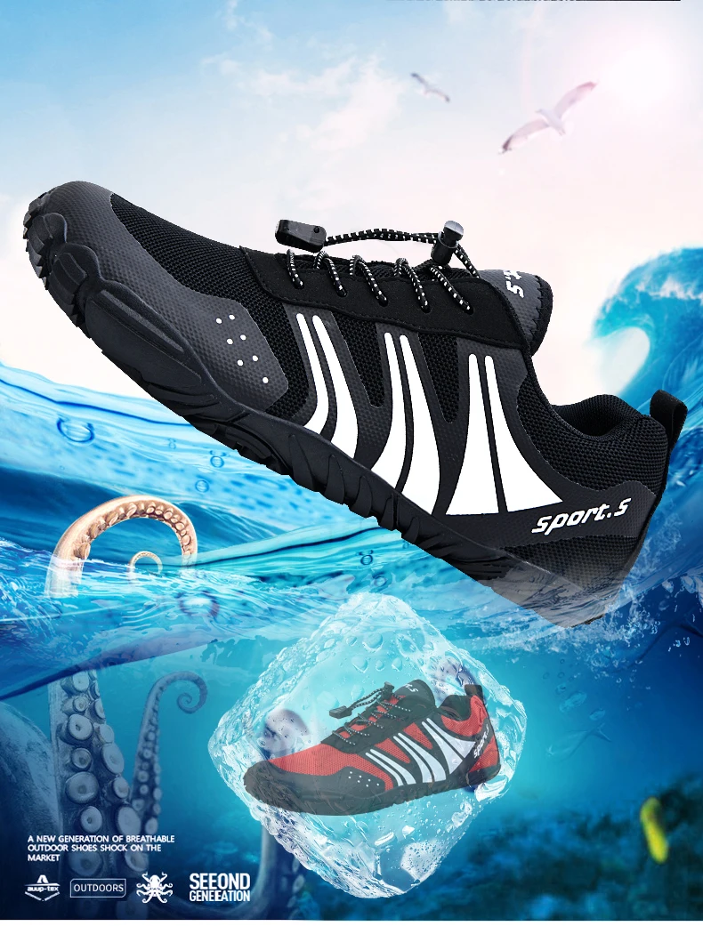 Unisex Comprehensive Fitness Shoes Couple Outdoor Leisure Hiking Shoes Ladies Wading Shoes Men's Sports Shoes 35-46#