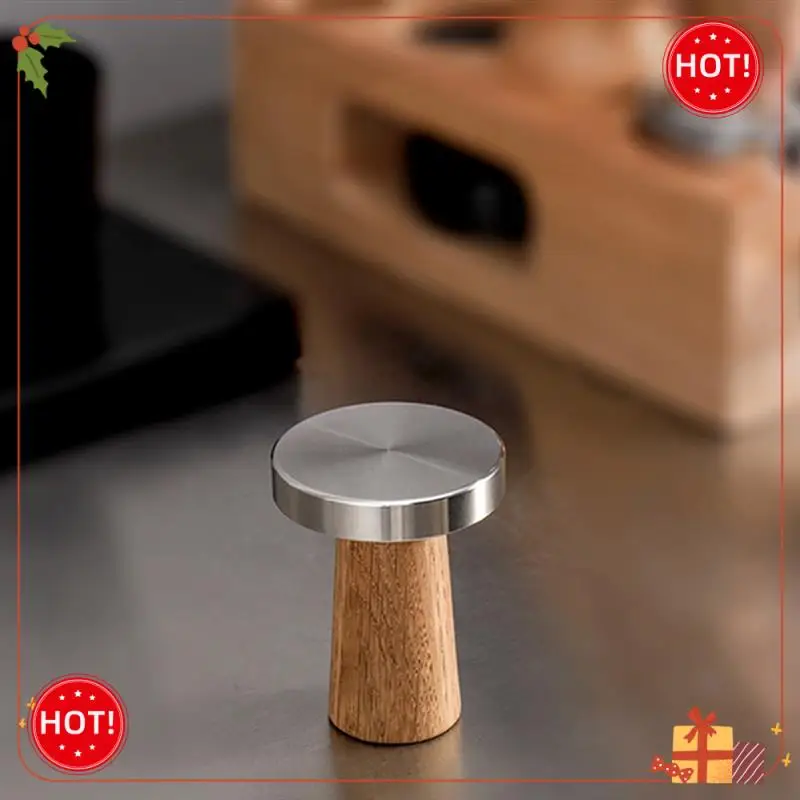 ABLE-แทมเปอร์กาแฟเอสเปรสโซแสตมป์: แทมเปอร์กาแฟด้ามจับไม้จริง, แทมเปอร์เอสเปรสโซประกอบด้วยเบาะซิลิโคนทนทานใช้งานง่าย