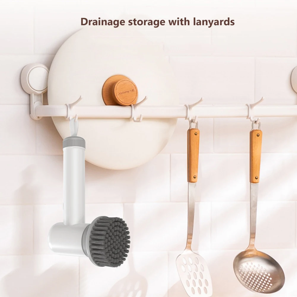 Electric Handheld Scrubber Bathtub Sink Bathroom Kitchen Tile Clean Brushes Washing Tool Drill Brush Set with Replaceable Heads