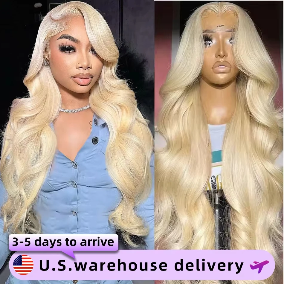 30 36 Inch 250% Density 613 Human Hair Wig 13x6 Hd Lace Frontal Wig Body Wave Lace Front Wig Honey Blonde Human hair For Women