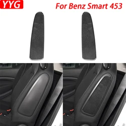 For Mercedes Benz Smart 453 Fortwo 2016-2021 Carbon Fiber Seat Both Side Panel Decoration Cover Interior Car Accessories Sticker