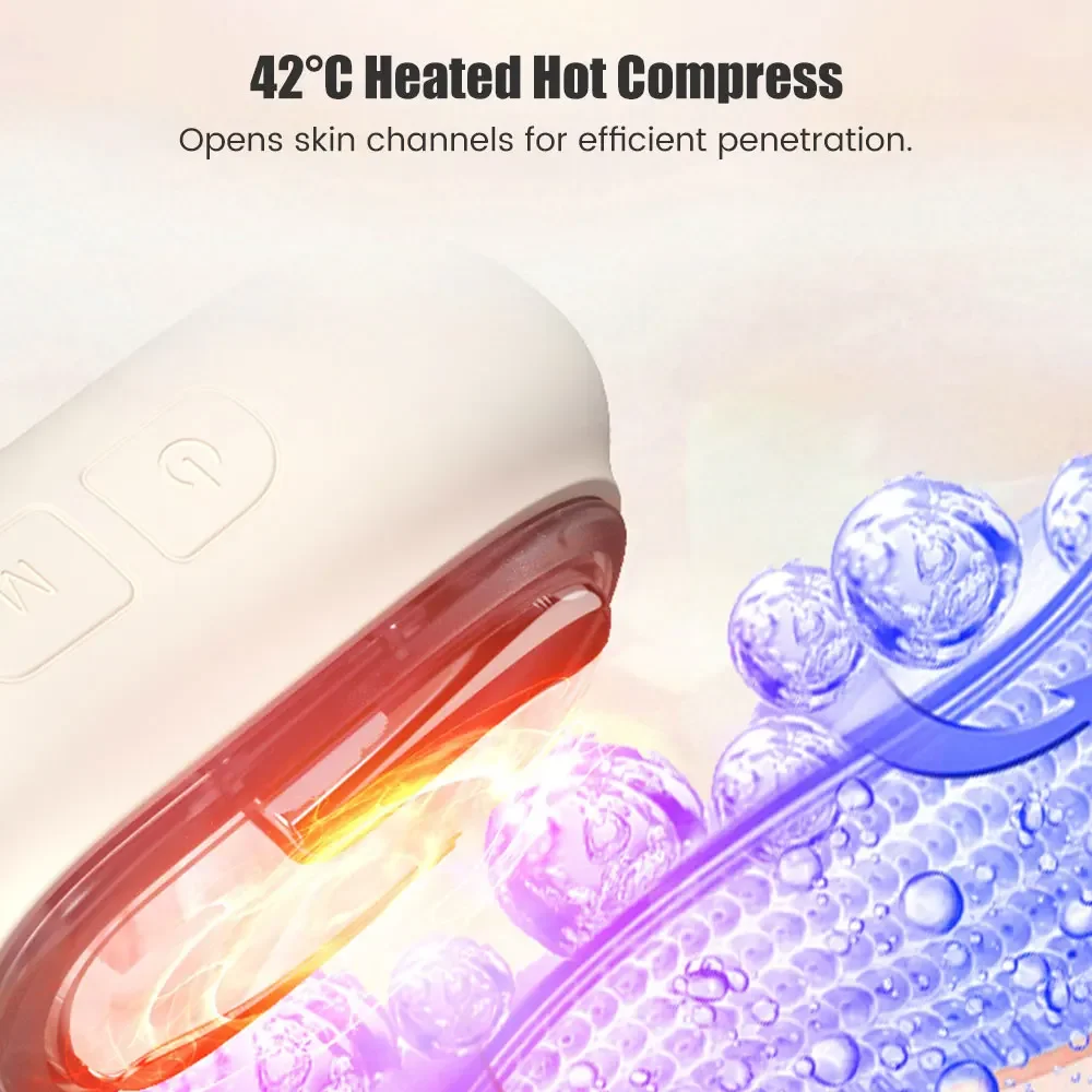 EMS جهاز رفع الوجه مايكرو الحالي الدافئ أداة اختراق الوجه الضوء الأحمر والأزرق أداة التجميل متعددة الوظائف