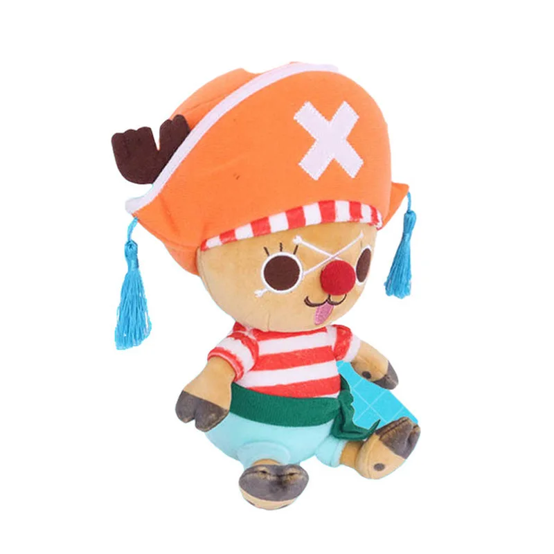 New 25cm Luffy Zoro Chopper Plush Doll Toys Anime One Piece Character Stuffed Animals Cute Pop Doll Pillow Boys Birthday Gifts
