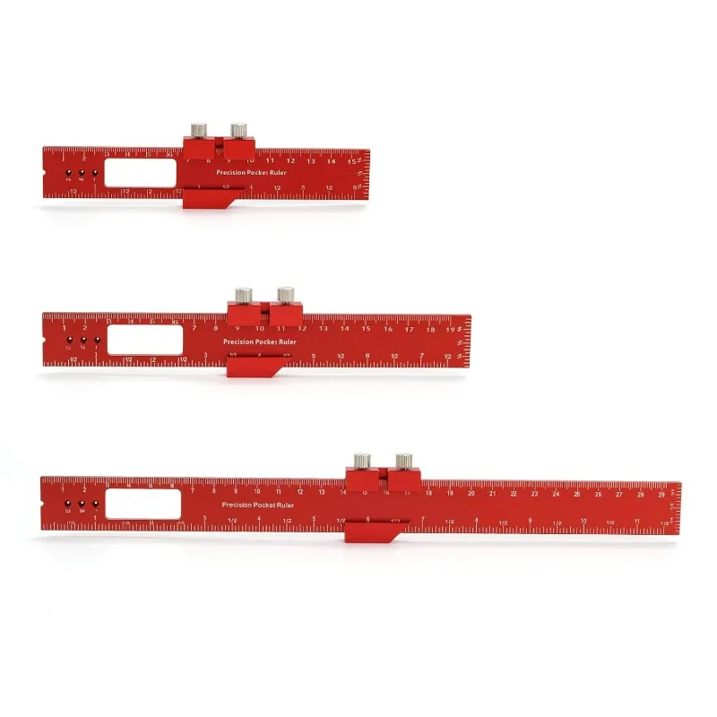 Aluminum Alloy Precision Angle Ruler for Woodworking & Carpentry, Multi-Function Marking & Measuring Tool W/ Laser Etched Scale