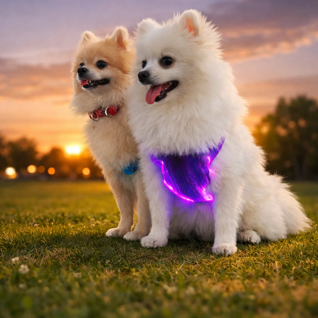 

LED Light Up Dog Harness Vest for Small Dogs Night Safety Glow Pet Walking Harness Soft Breathable Lightweight Cloth Use Outdoor