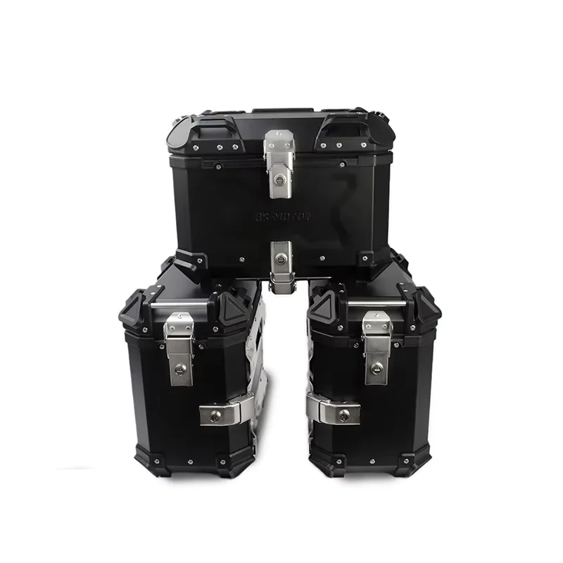 

45L Motorcycle Tail Box Aluminum Alloy High Quality Profession Waterproof Side Box Universal Shatterproof Luggage