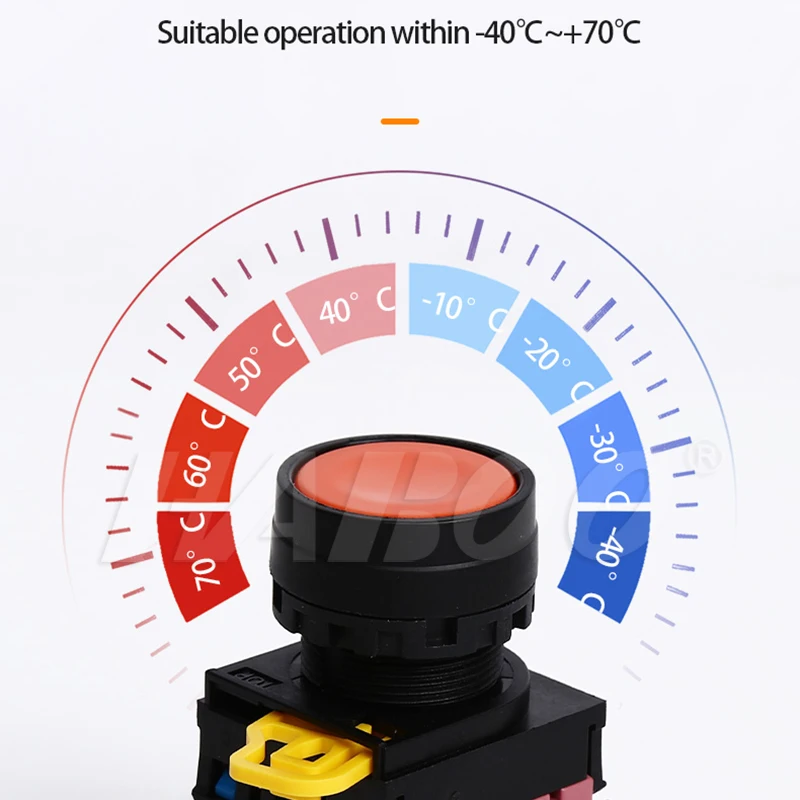 22mm IDEC Similar Momentary Push Button Switch Self-Locking Waterproof  IP65 10A 600V