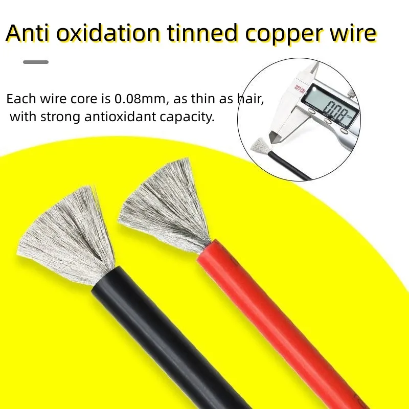 1M/5M Heat-resistant cable 10 12 13 14 15 16 18 20 22 24 26 28 30  AWG Ultra Soft Silicone Wire High Temperature Flexible Copper