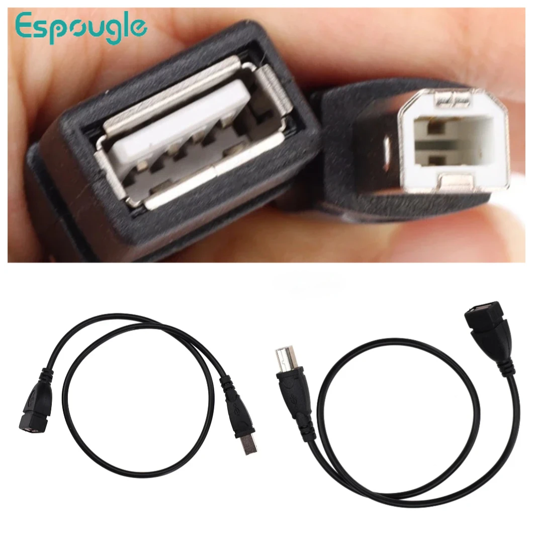 

300pcs 50cm High Speed USB B Male to USB2.0 Type A Female Scanner Cable Printer Extension Adapter Cord