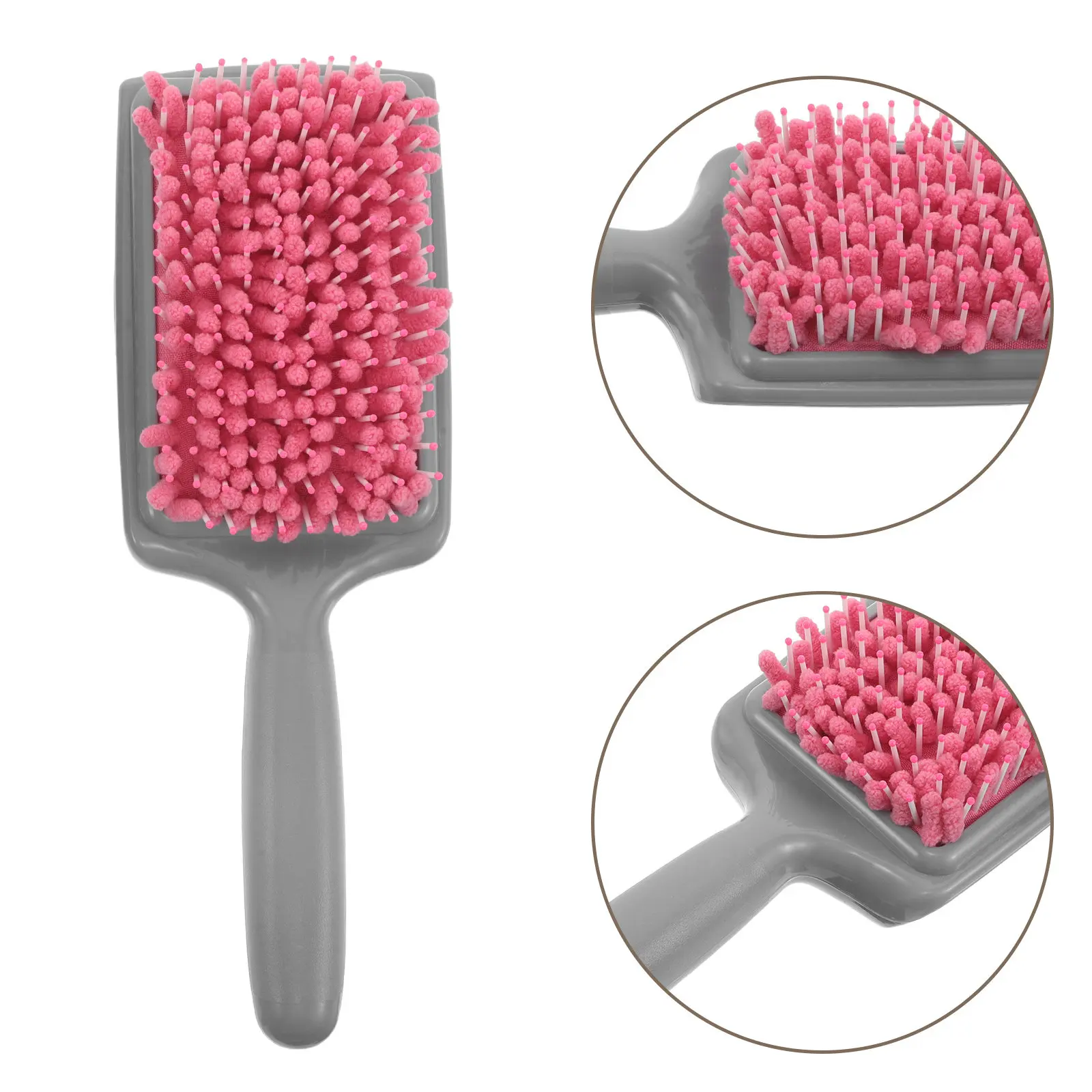 

2Pcs Quick Dry Hair Paddle Brush Detangling Absorbent Comb Hair Towel Styling Sponge for Salon Home Daily Care