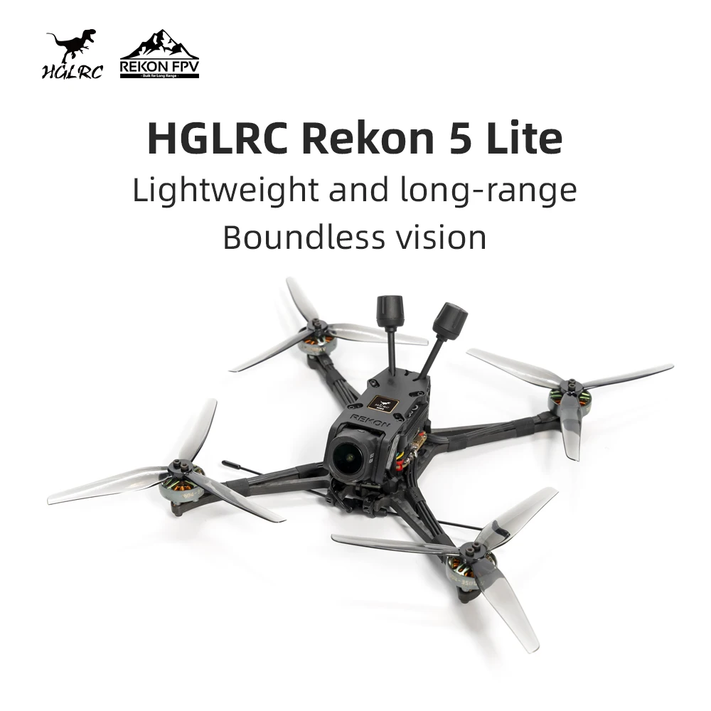 

HGLRC Rekon5 LITE 5inch FPV Long Range Drone Quadcopter - WTFPV (Without Cam VTX) / O4 Pro