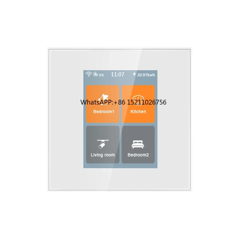 2024 최신 LCD 터치 4 갱 웨이 투야 와이파이 지그비 스마트 벽 조명 스위치, 스마트 홈, 투야 구글 홈 알렉사 호환