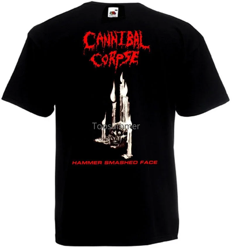 

Cannibal Corpse Hammer Smashed Face V1 T-Shirt Black Death Metal Sizes S-3Xl T-Shirt Casual Short Sleeve For Men Clothing Summer