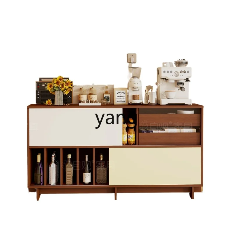 XYY dining side cabinet sliding door living room porch cabinet multi-functional restaurant retro bar