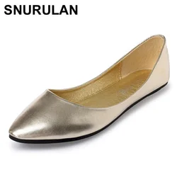 SNURULANNewSring Summer Casual Shoes Women Flats PointedToe Women's Shoes Moccasins Ballet Flats Flat Shoes BallerinaLoafersE068