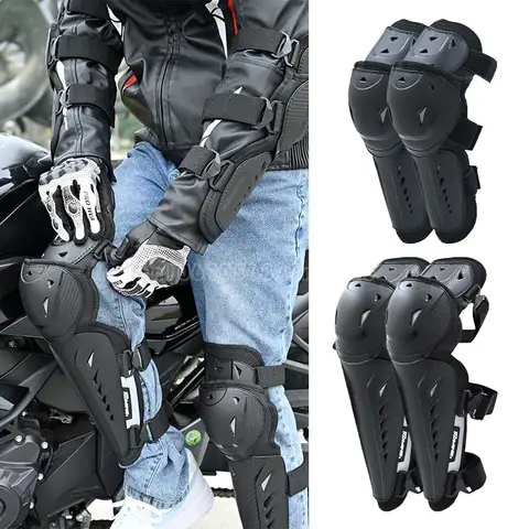 Ett set med skyddande MOTO Komine knäskydd armbågsskydd motorcykel knäskydd motocross racing skyddsutrustning skyddskit nattracing 8 best sales komine knäskydd - №3