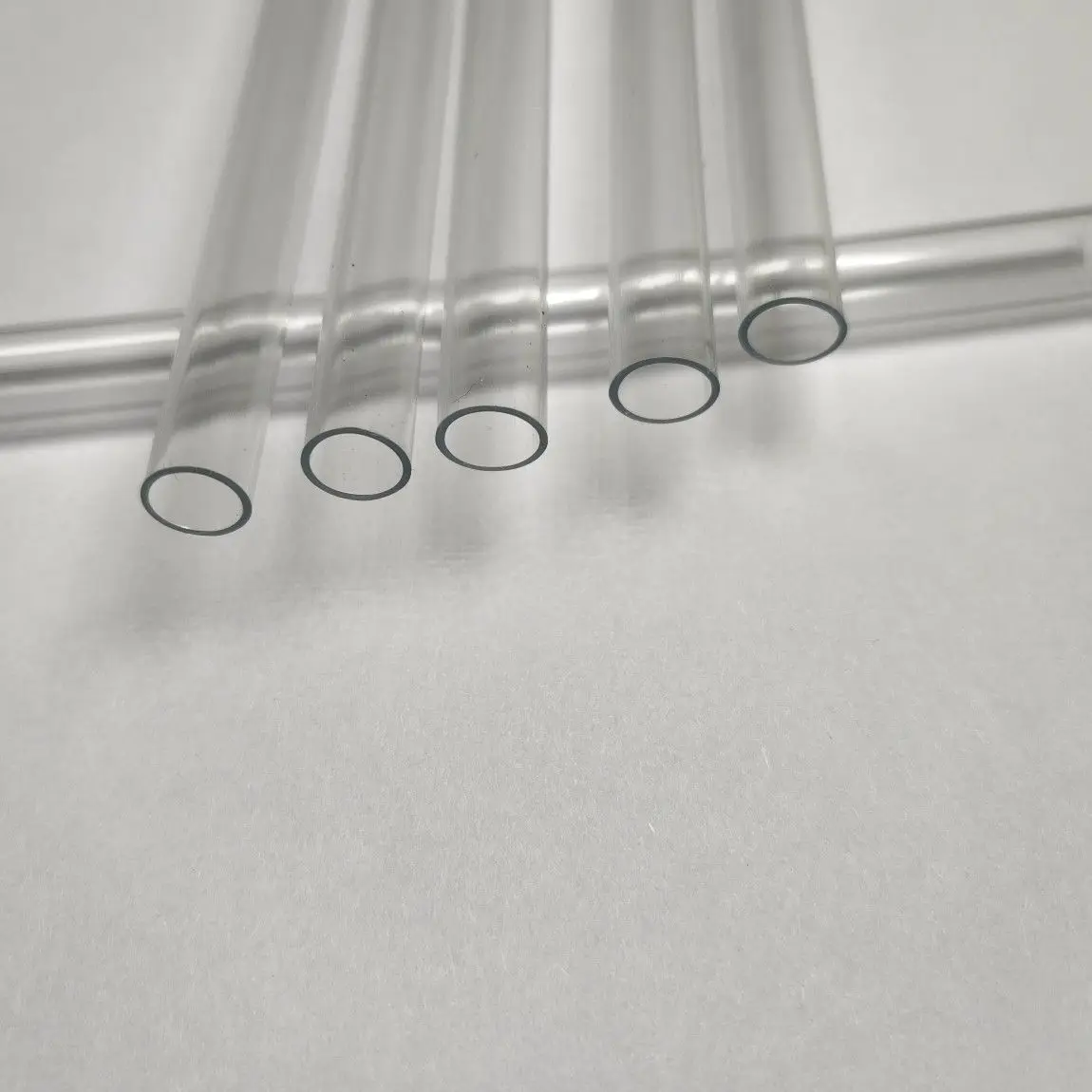 ナクシライ 2個 200mm長 プラスチックパイプ 硬質ポリカーボネート 丸パイプ 透明 壁厚1.5mm