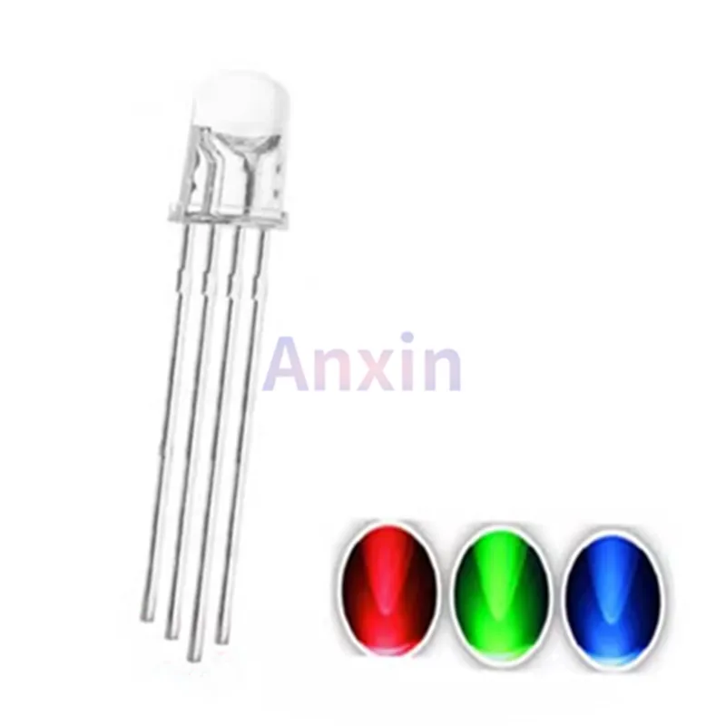 20 peças 5mm rgb led cátodo comum/ânodo comum diodos emissores tricolor f5 rgb difuso/transparente destaque para arduino