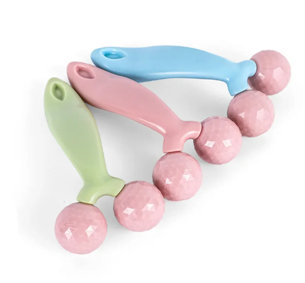 Double Ball massager face lift tighten v face Massager Neck Massager hand-held roller