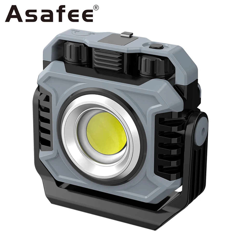 Asafee COB LED Flashlight Outdoor Camping Light 1500LM Torch Waterproof Lamp Rechargeable Lantern Rechargeable Work Light Output